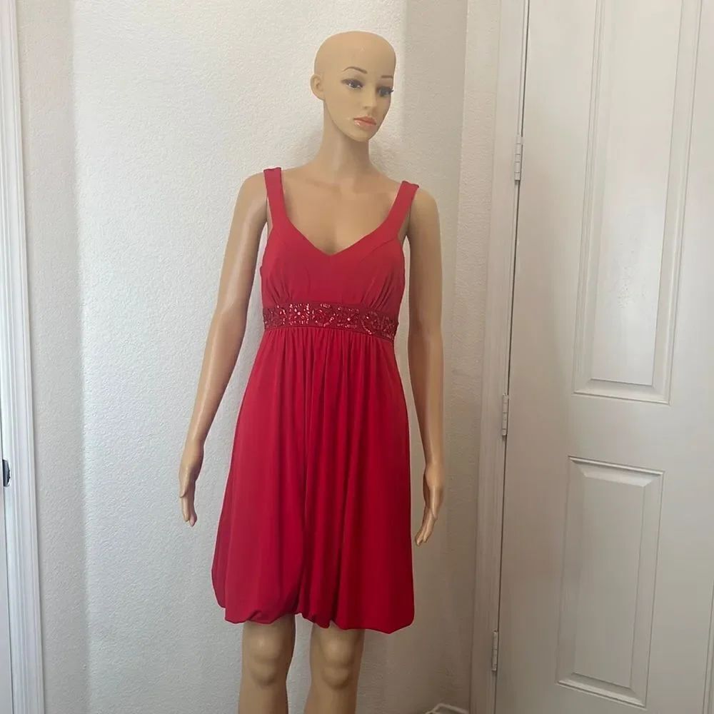 Bisou Bisou Red Dress V Neck